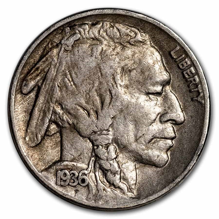 1936-S Buffalo Nickel XF