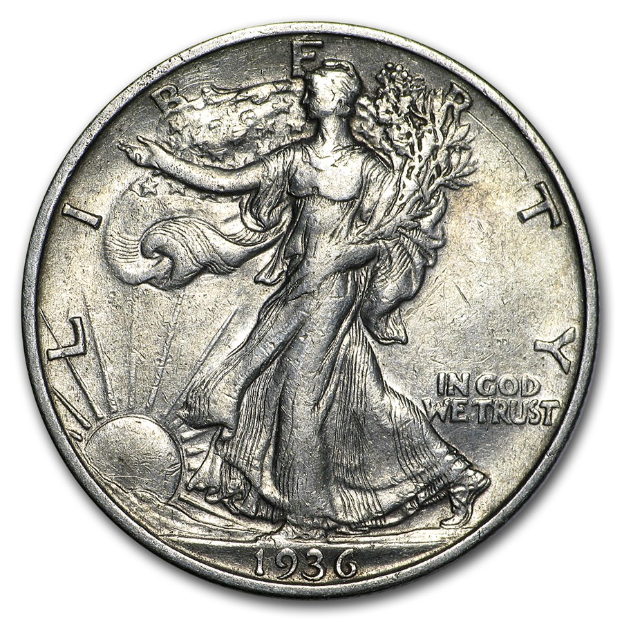 1936-S Walking Liberty Half Dollar XF