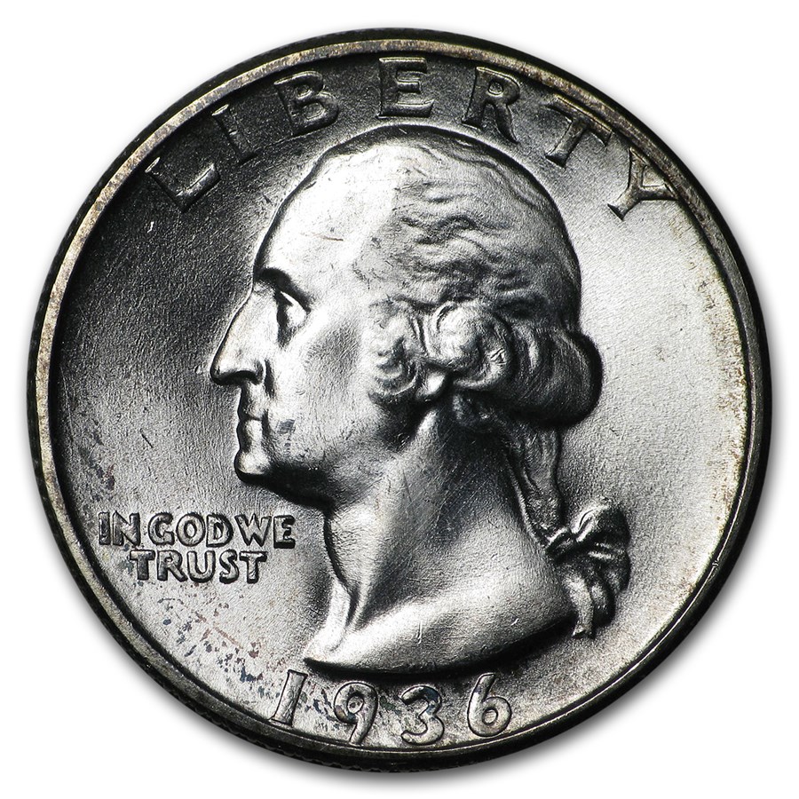 1936-S Washington Quarter BU