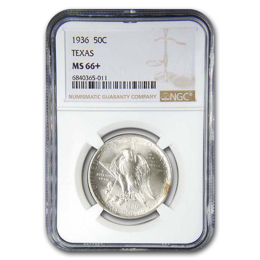 1936 Texas Centennial Commemorative Half Dollar MS-66+ NGC