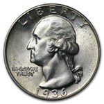 1936 Washington Quarter BU