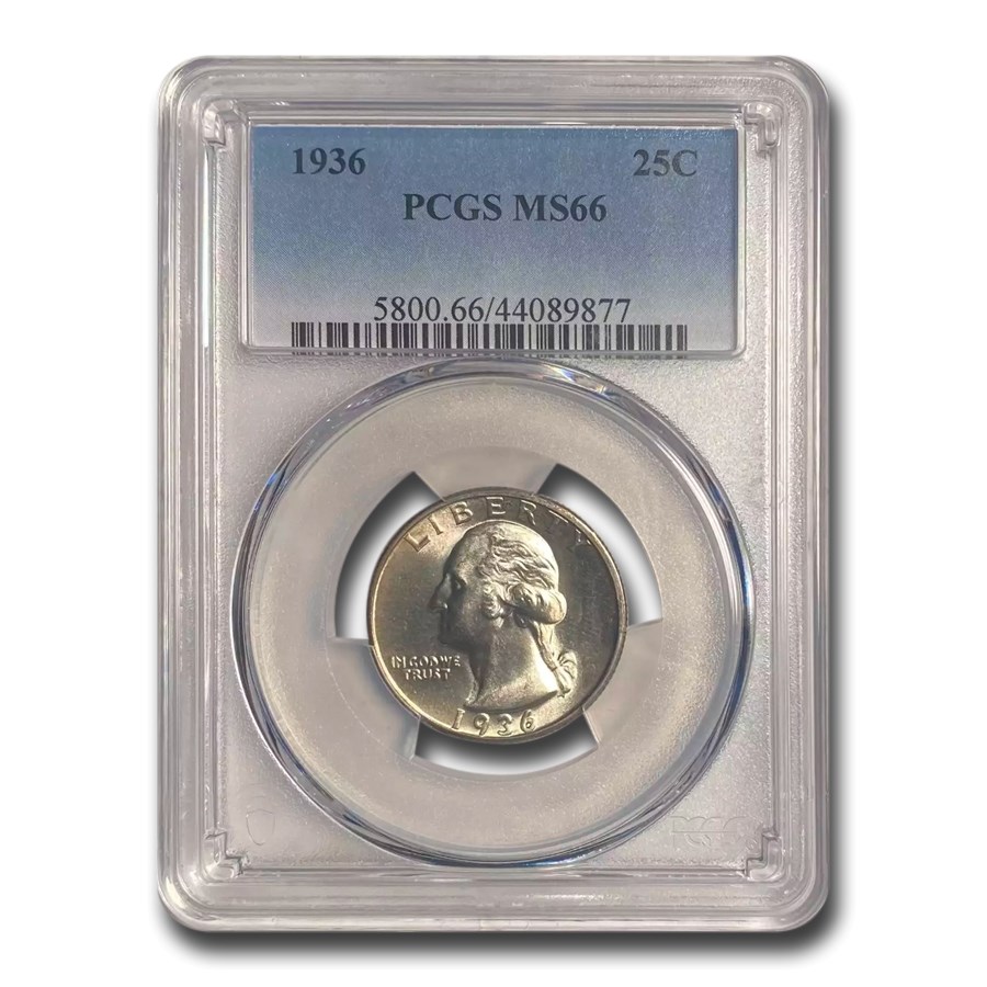 1936 Washington Quarter MS-66 PCGS