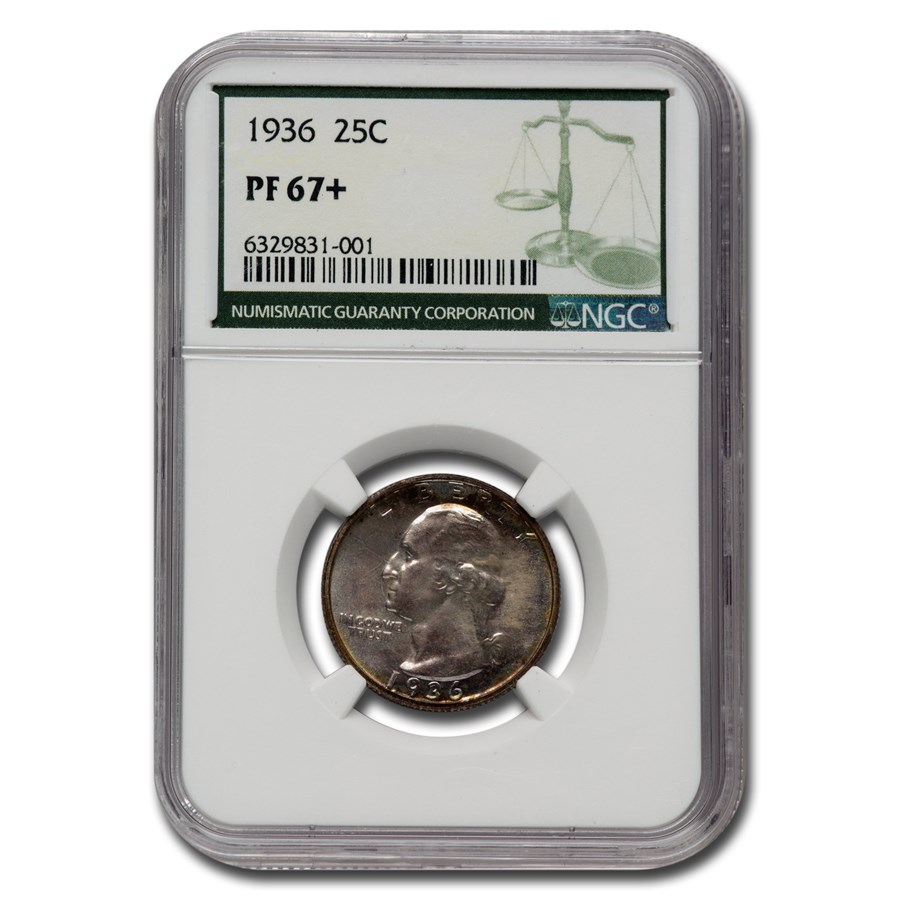 1936 Washington Quarter PF-67+ NGC (Green Label)