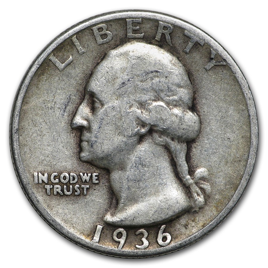 1936 Washington Quarter XF