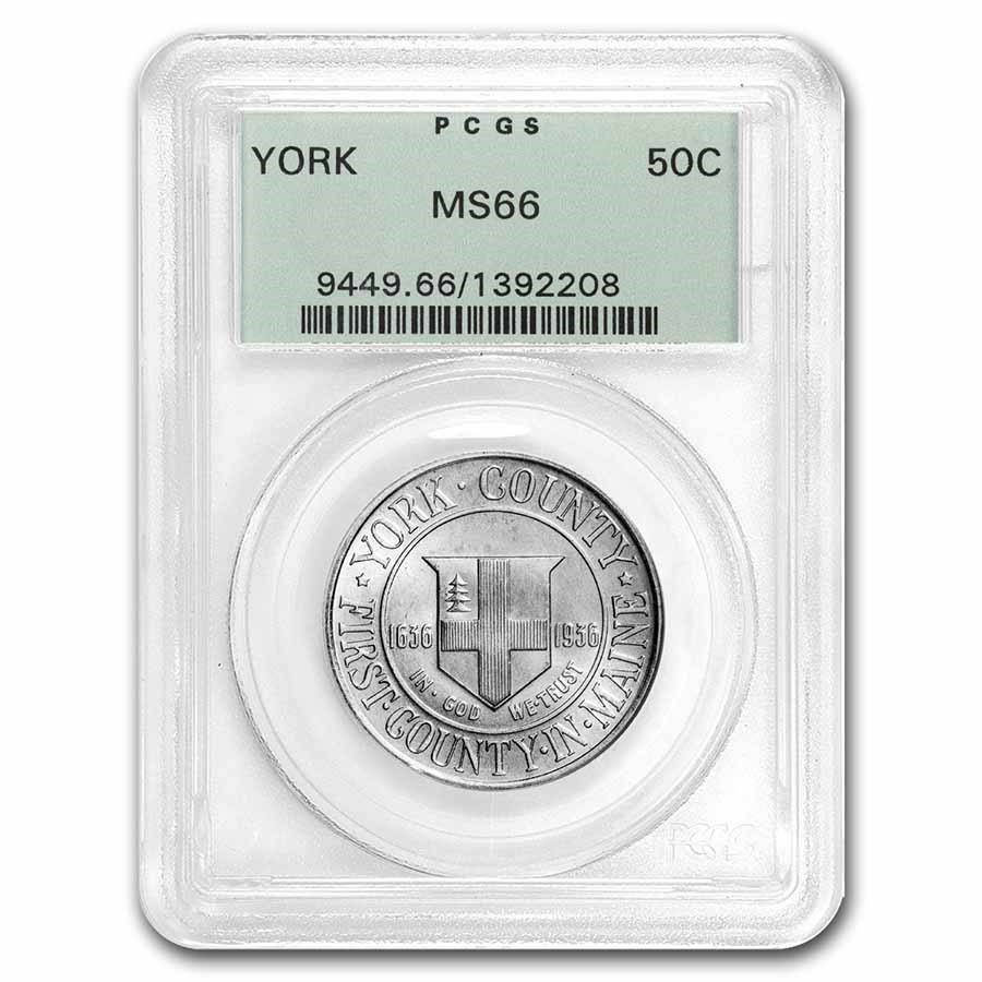 1936 York County, Maine Tercentenary Half Dollar MS-66 PCGS