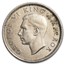 1937-1946 New Zealand Silver 6 Pence George VI AU