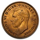 1937-52 George VI Penny Large Head Avg Circ (Random)