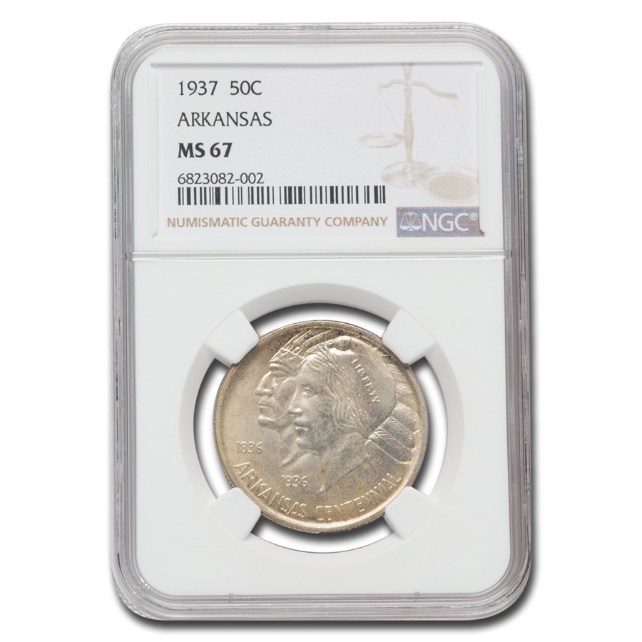 1937 Arkansas Centennial Commemorative Half Dollar MS-67 NGC