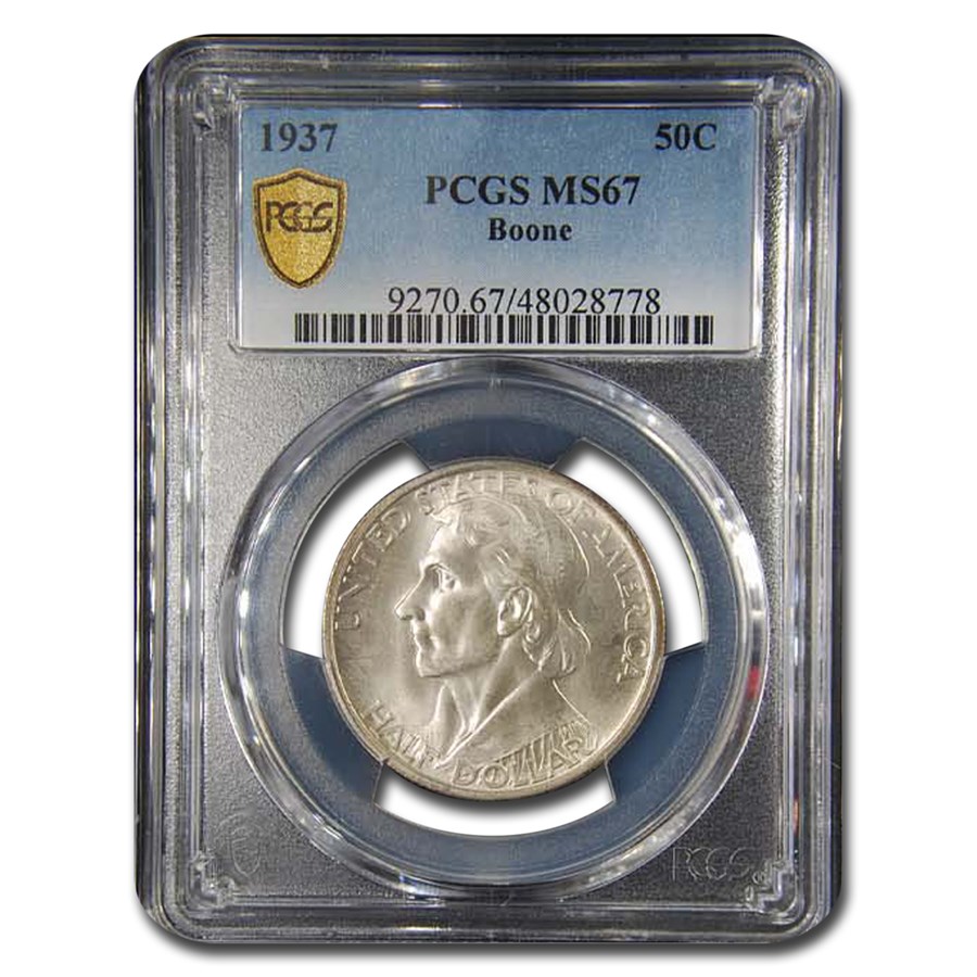 1937 Boone Half Dollar Commem MS-67 PCGS