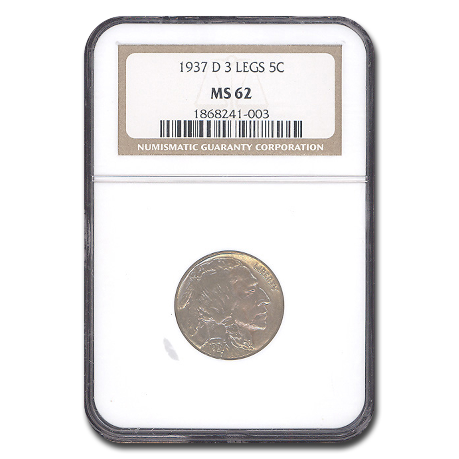 Buy 1937-D 3 Legged Buffalo Nickel MS-62 NGC | APMEX