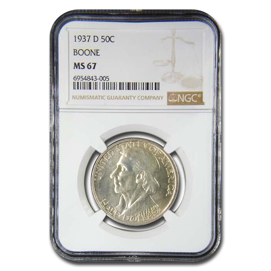 1937-D Daniel Boone Bicentennial Half Dollar MS-67 NGC