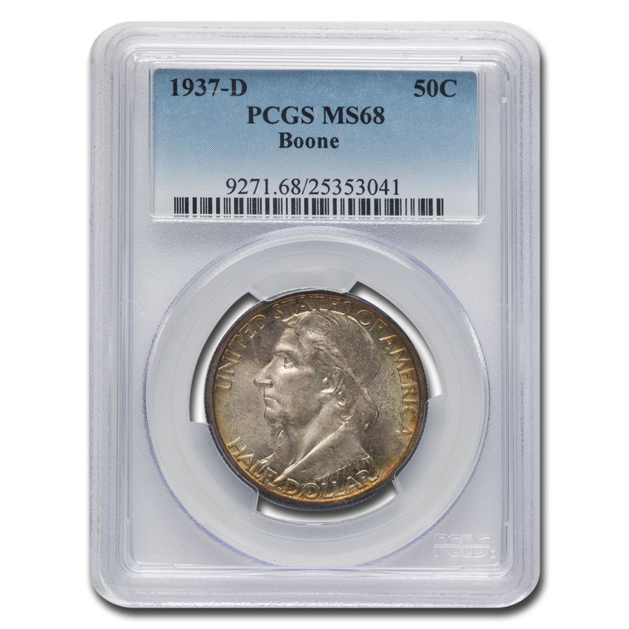 1937-D Daniel Boone Half Dollar MS-68 PCGS