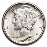 1937-D Mercury Dime BU