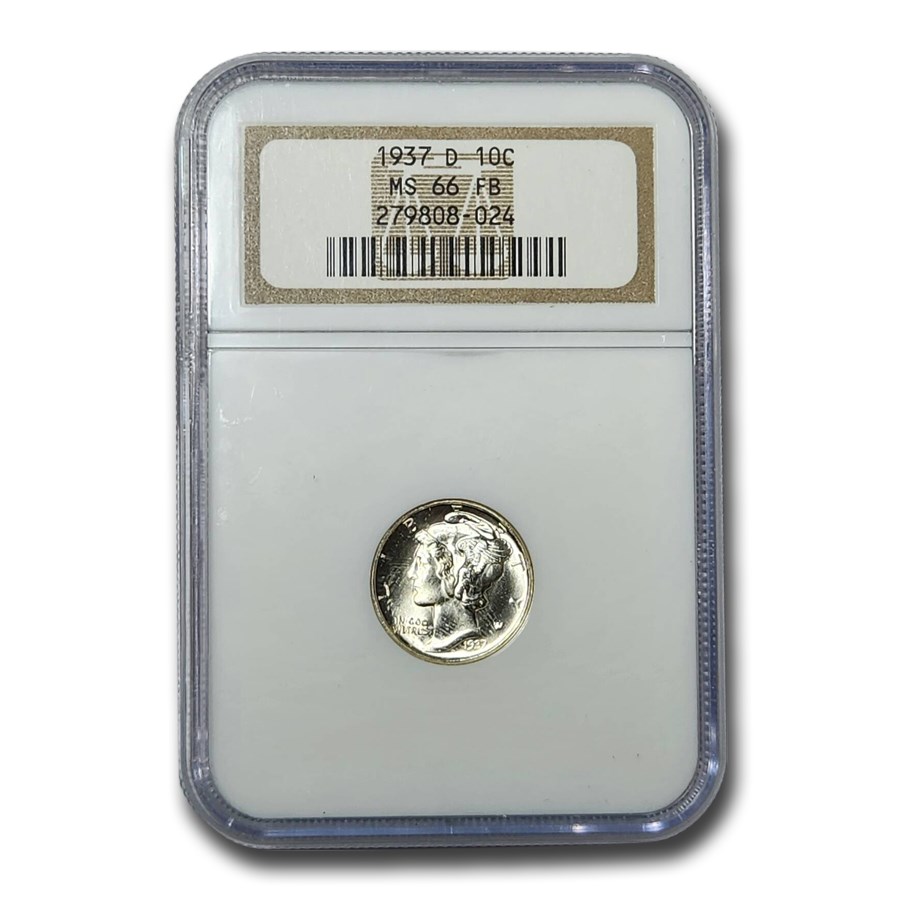 1937-D Mercury Dime MS-66 NGC (FB)