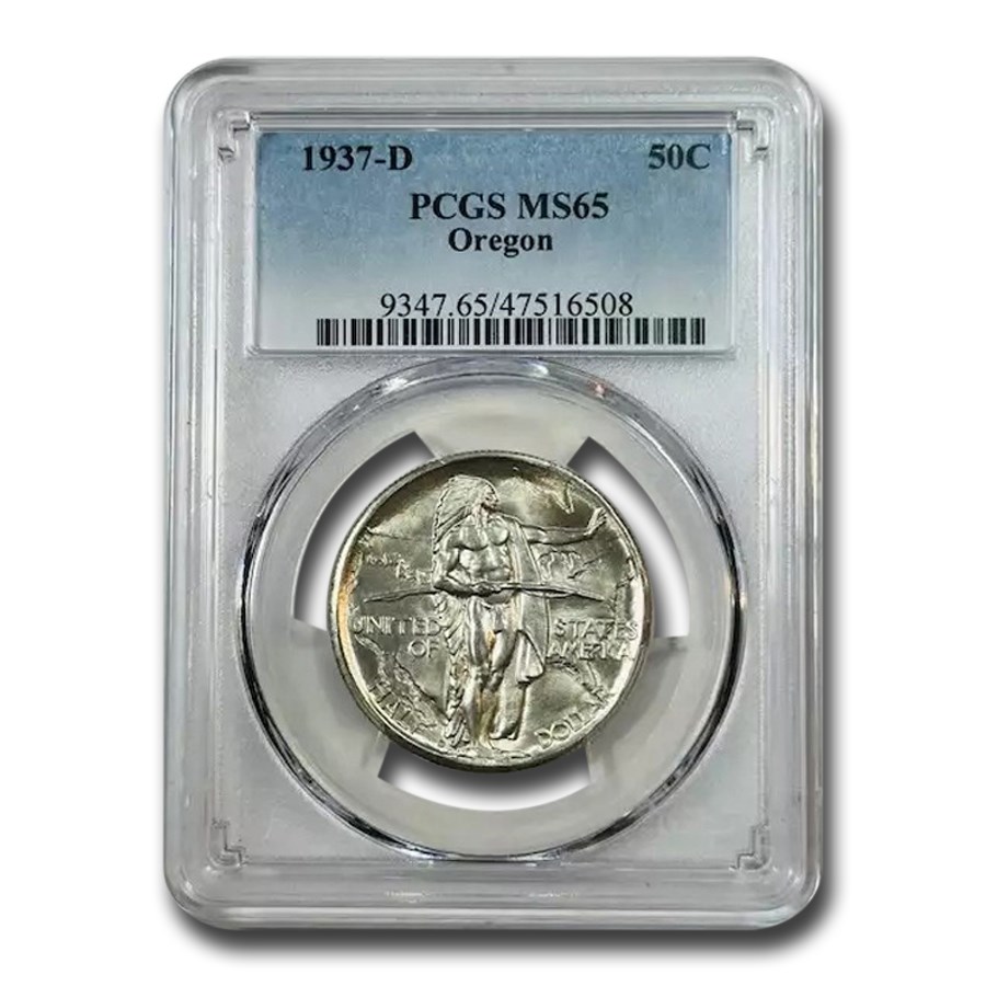 1937-D Oregon Trail Half Dollar Commem MS-65 PCGS