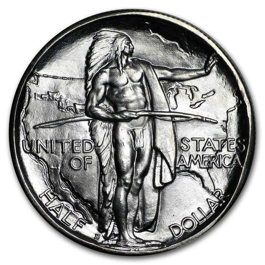 1937-D Oregon Trail Memorial Half Dollar Commem Half BU