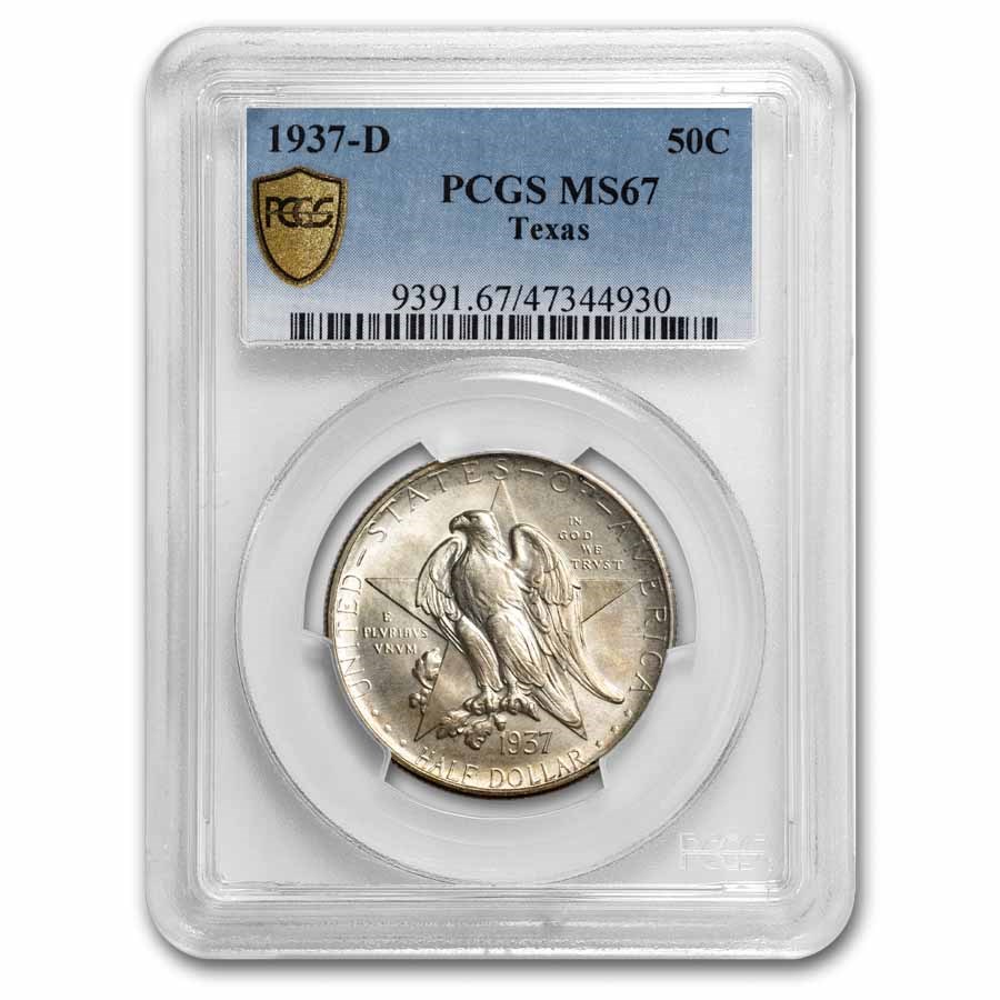 1937-D Texas Independence Centennial Half Dollar MS-67 PCGS