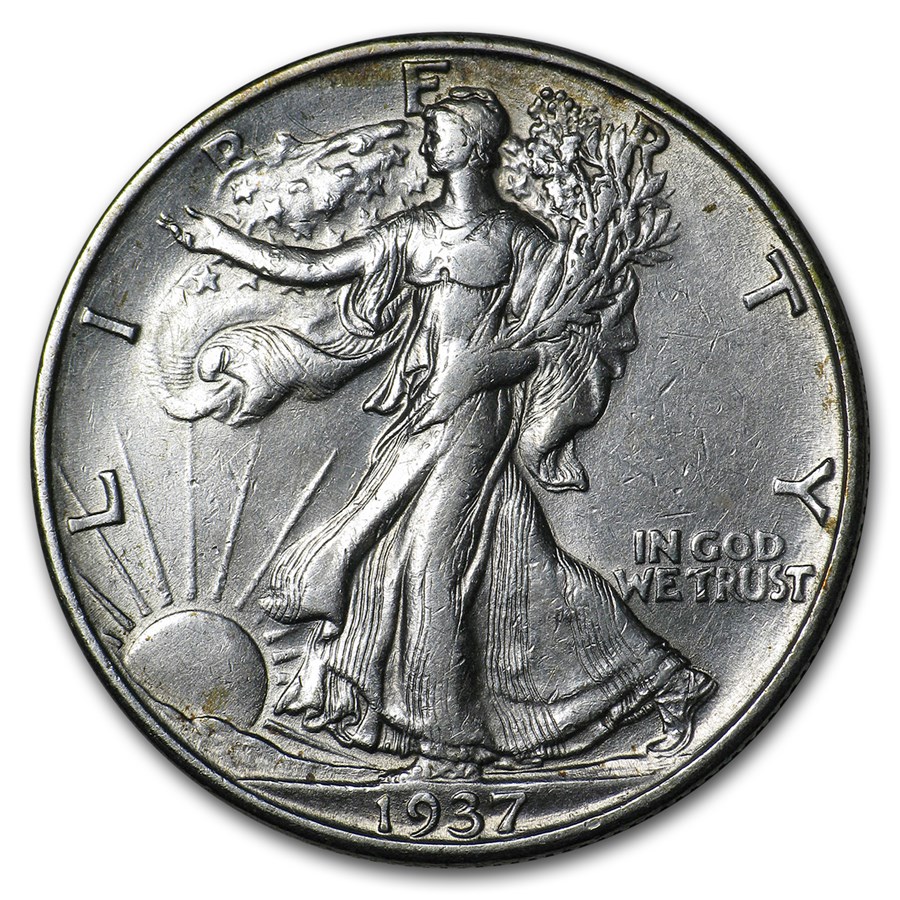 1937-D Walking Liberty Half Dollar AU