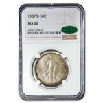 1937-D Walking Liberty Half Dollar MS-66 NGC CAC