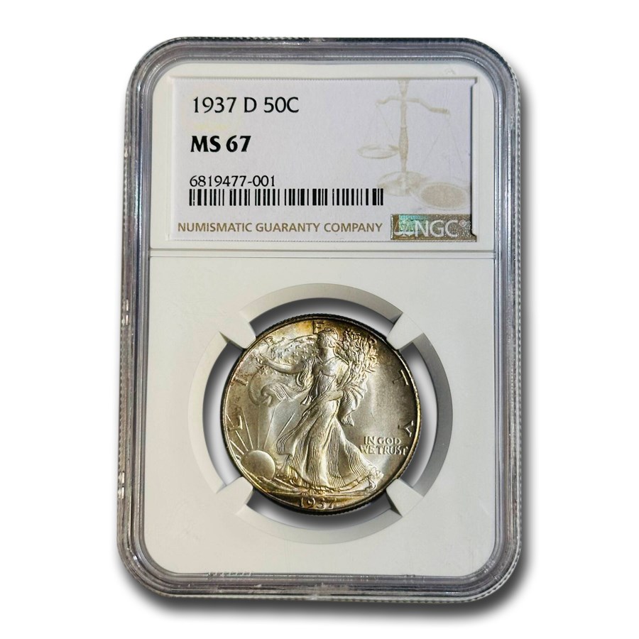 1937-D Walking Liberty Half Dollar MS-67 NGC