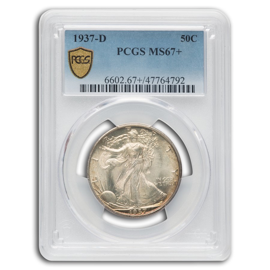 1937-D Walking Liberty Half Dollar MS-67+ PCGS