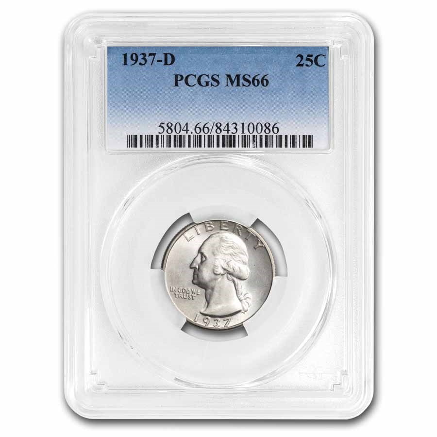 1937-D Washington Quarter MS-66 PCGS