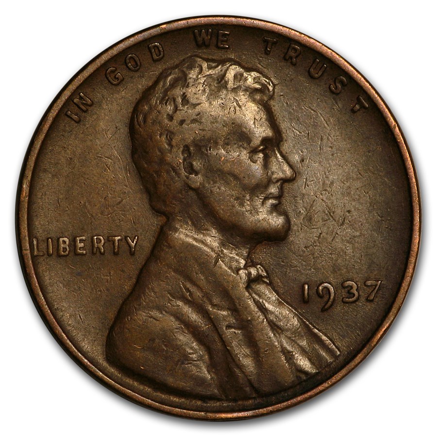 1937 Lincoln Cent Fine+