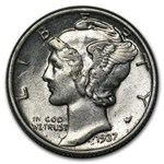 1937 Mercury Dime BU