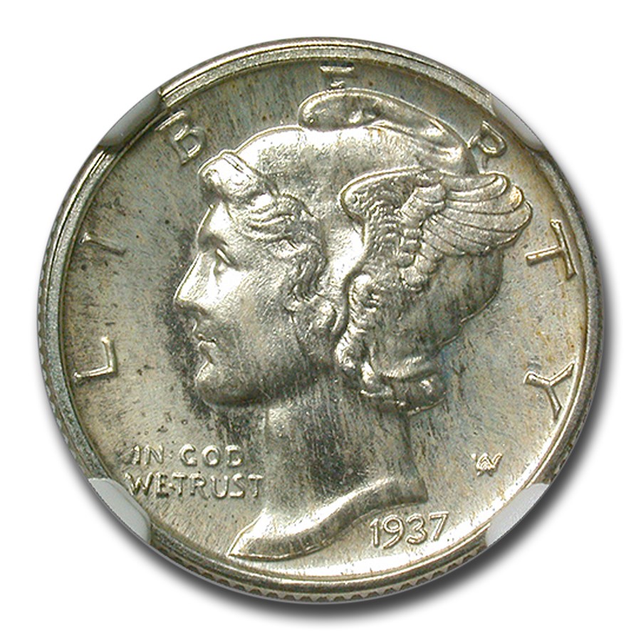 1937 Mercury Dime PF-66+ NGC