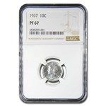 1937 Mercury Dime PR-67 NGC