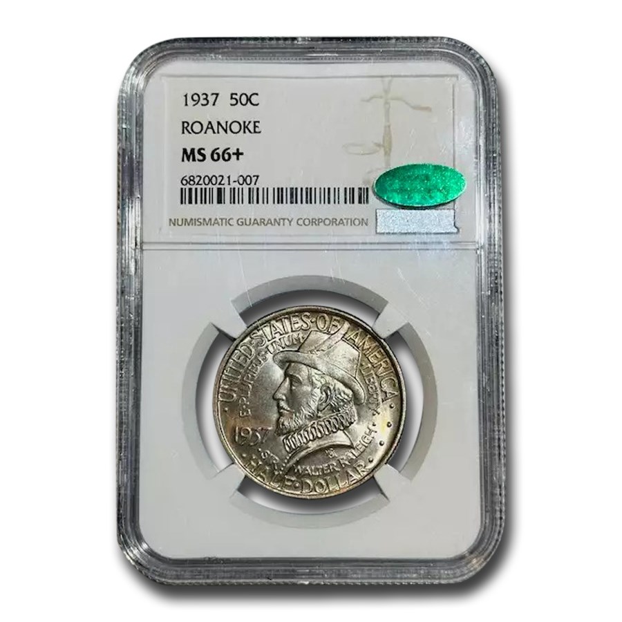 1937 Roanoke Commemorative Half Dollar MS-66+ NGC CAC