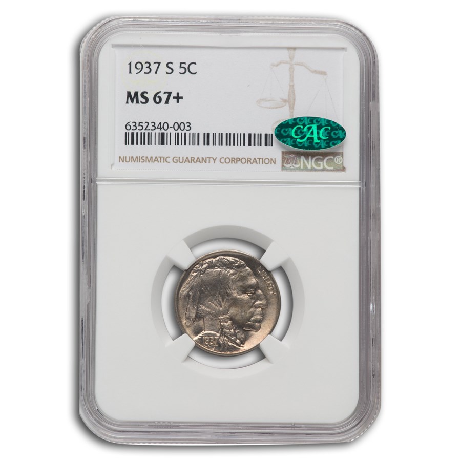 1937-S Buffalo Nickel MS-67+ NGC CAC