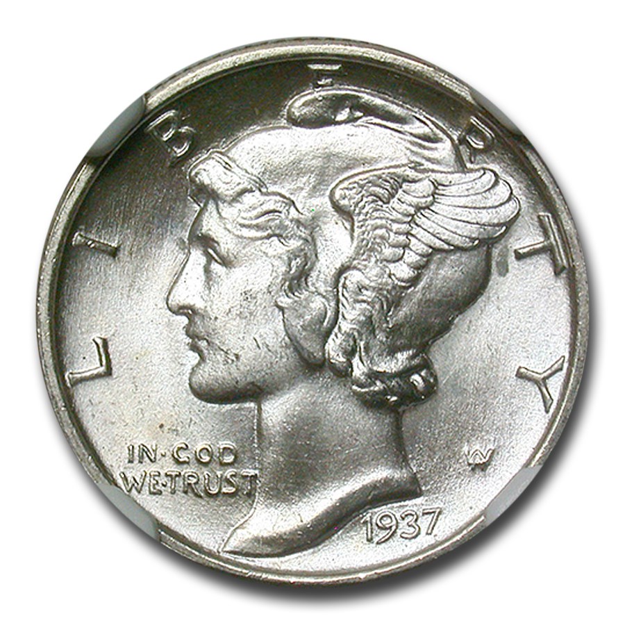 1937-S Mercury Dime MS-67 NGC