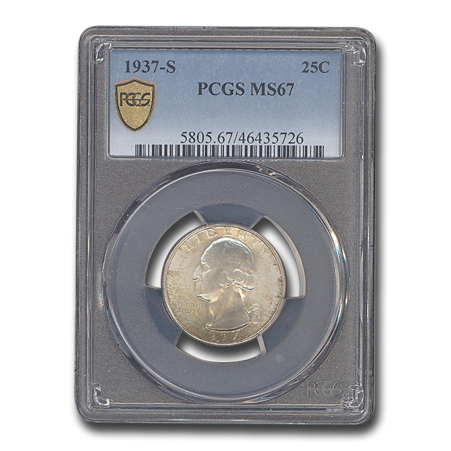 1937-S Washington Quarter MS-67 PCGS