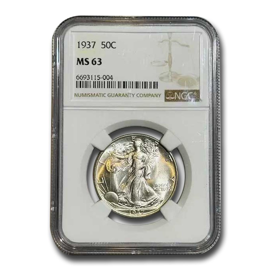 1937 Walking Liberty Half Dollar MS-63 NGC