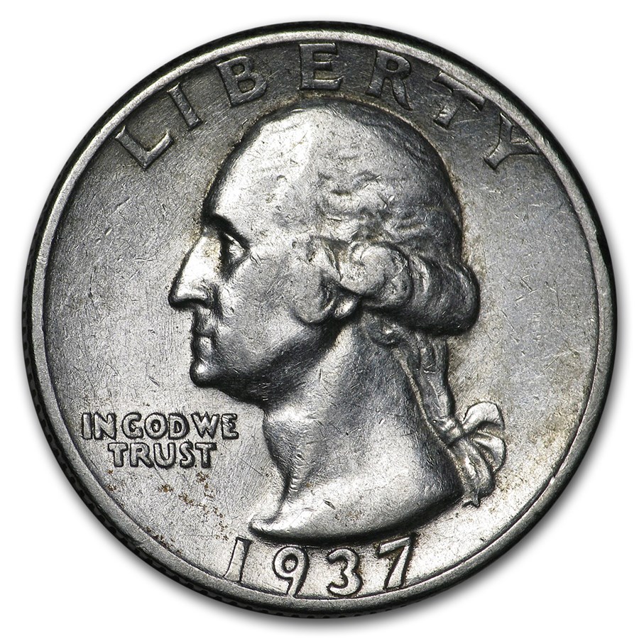 1937 Washington Quarter AU