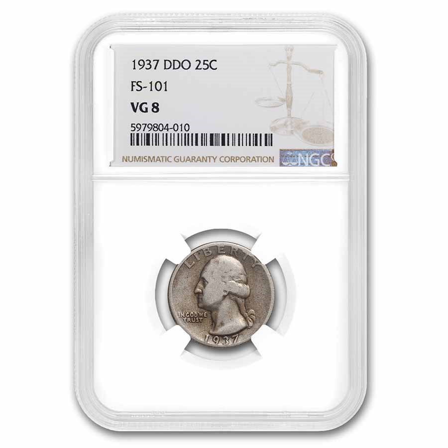 1937 Washington Quarter VG-08 NGC (FS-101 Doubled Die Obverse)