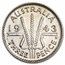 1938-1944 Australia Silver 3 Pence George VI BU