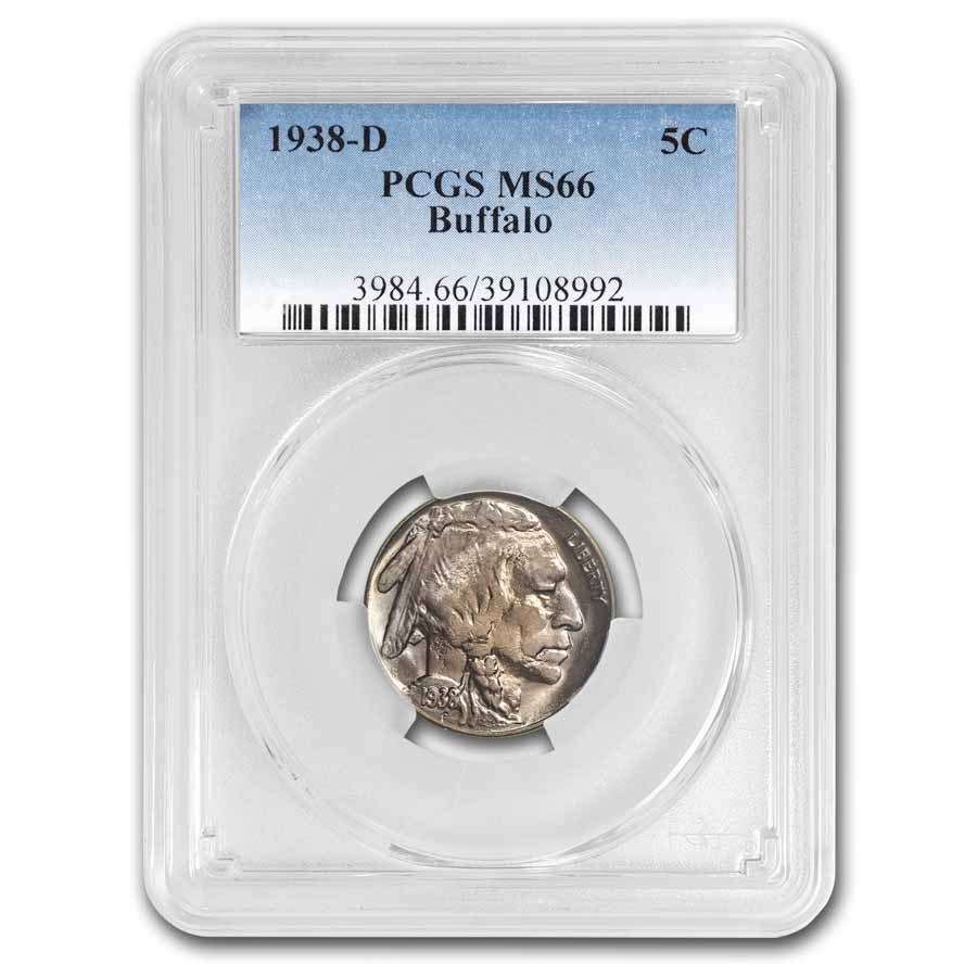 1938-D Buffalo Nickel MS-66 PCGS