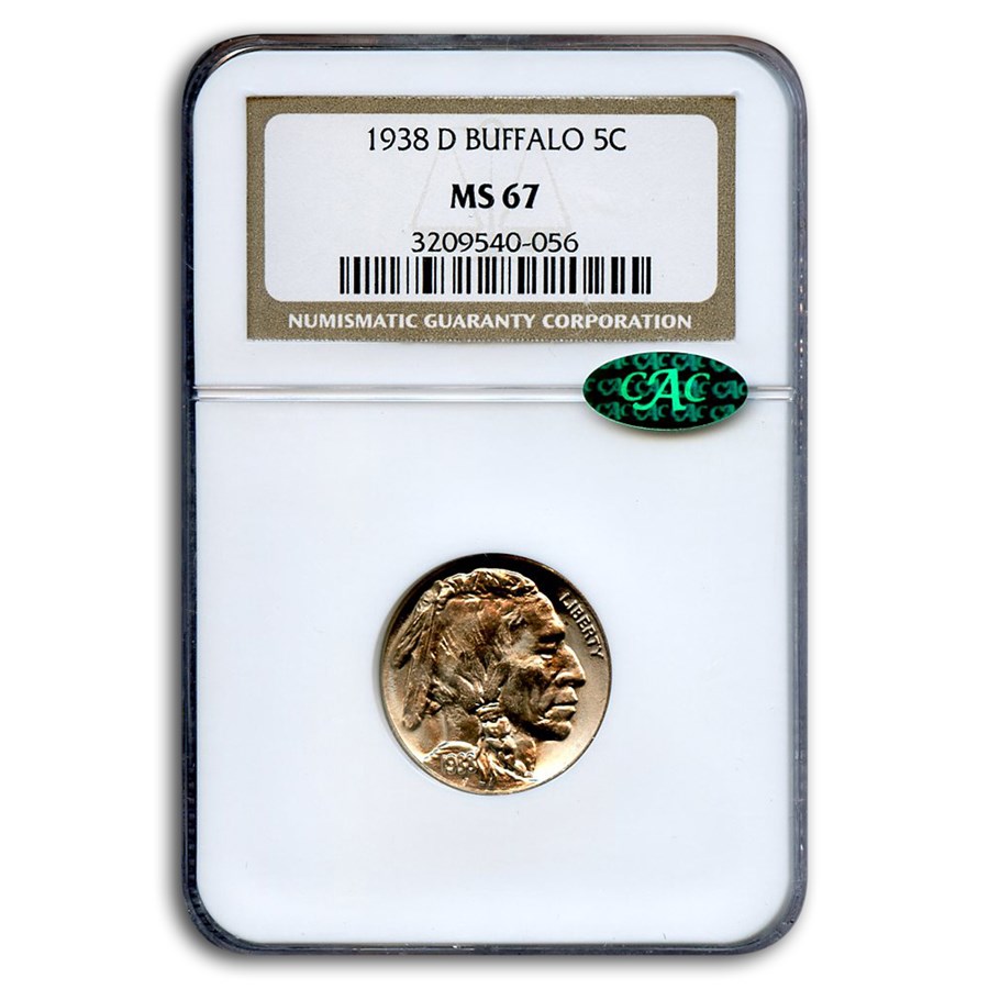 1938-D Buffalo Nickel MS-67 NGC CAC