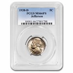 1938-D Jefferson Nickel MS-66 PCGS (FS)