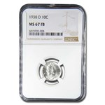 1938-D Mercury Dime MS-67 NGC (FB)