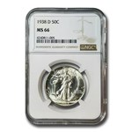 1938-D Walking Liberty Half Dollar MS-66 NGC