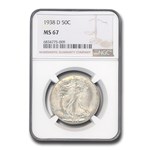 1938-D Walking Liberty Half Dollar MS-67 NGC