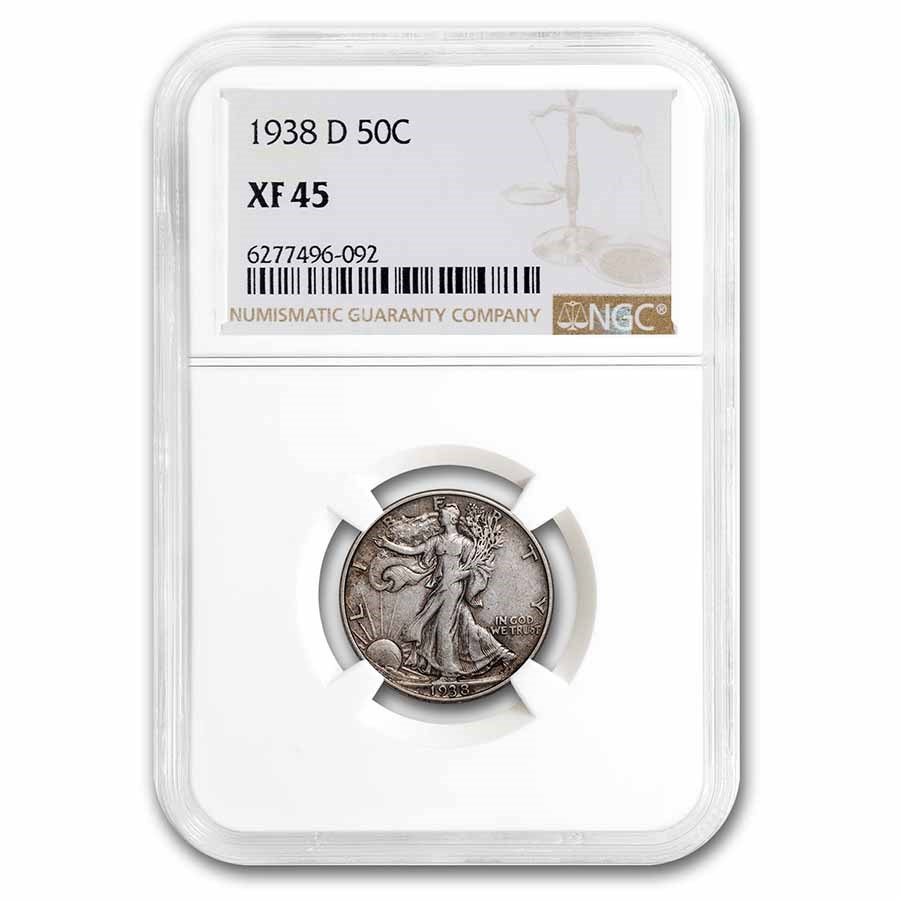 Buy 1938D Walking Liberty Half Dollar XF45 NGC APMEX