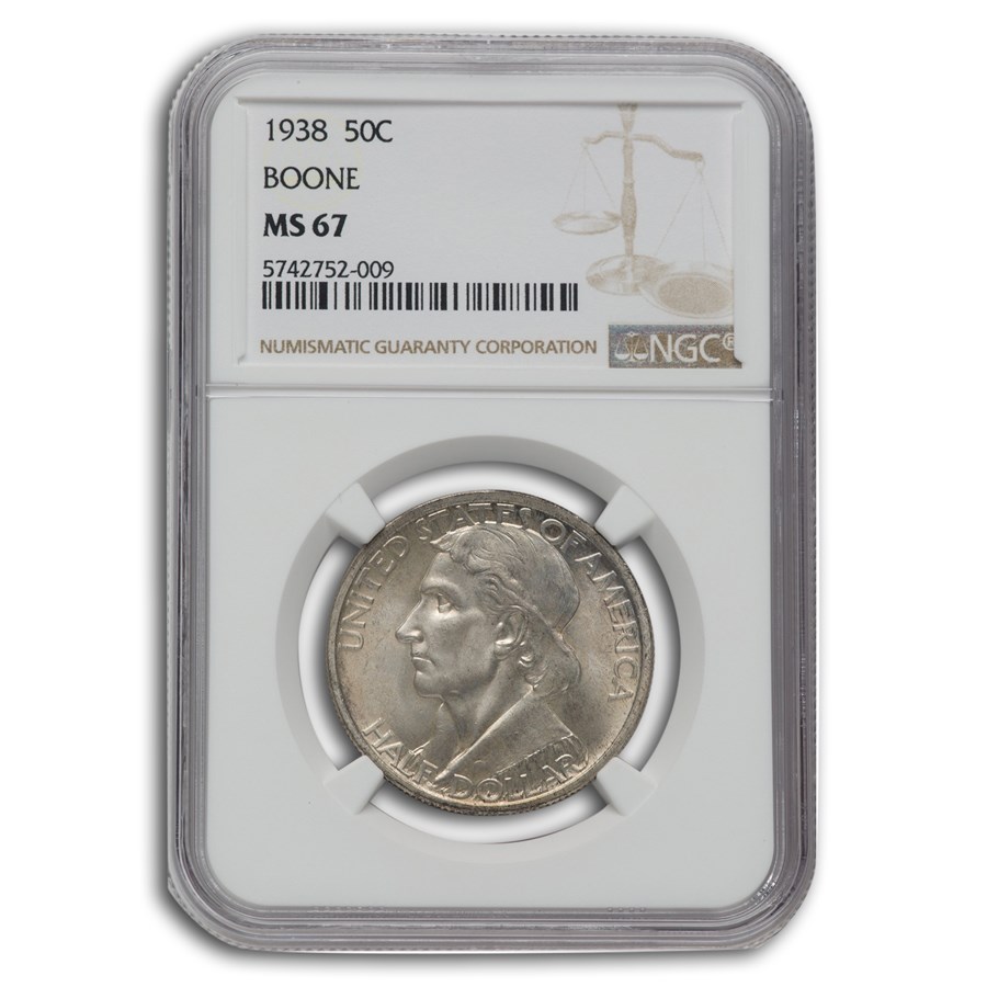 1938 Daniel Boone Bicentennial Half Dollar MS-67 NGC