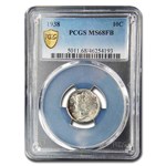 1938 Mercury Dime MS-68 PCGS (FB)