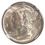 1938-S Mercury Dime MS-65 NGC (FB)