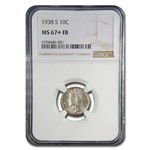 1938-S Mercury Dime MS-67+ NGC (FB)