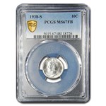 1938-S Mercury Dime MS-67 PCGS (FB)